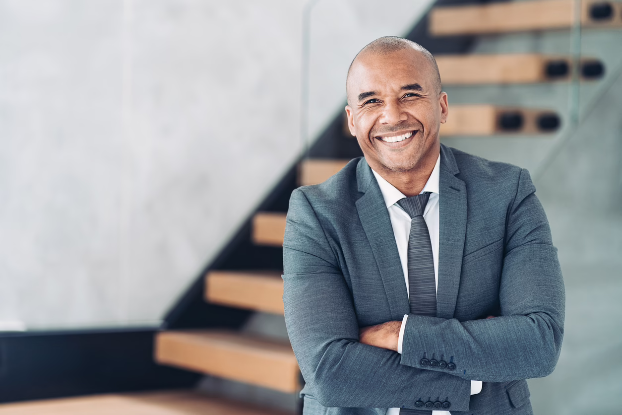 Portrait of a smiling middle aged businessman